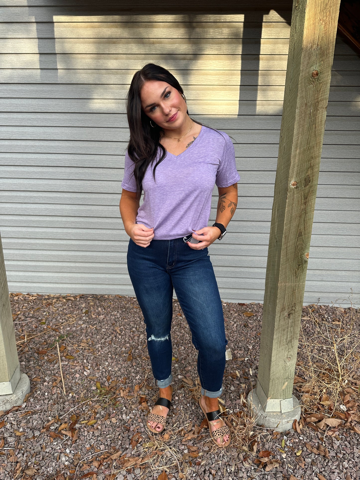Purple Short Sleeve Top